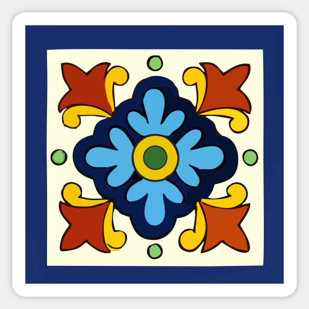 Talavera Playful Green Dot Sticker by jgeiger714